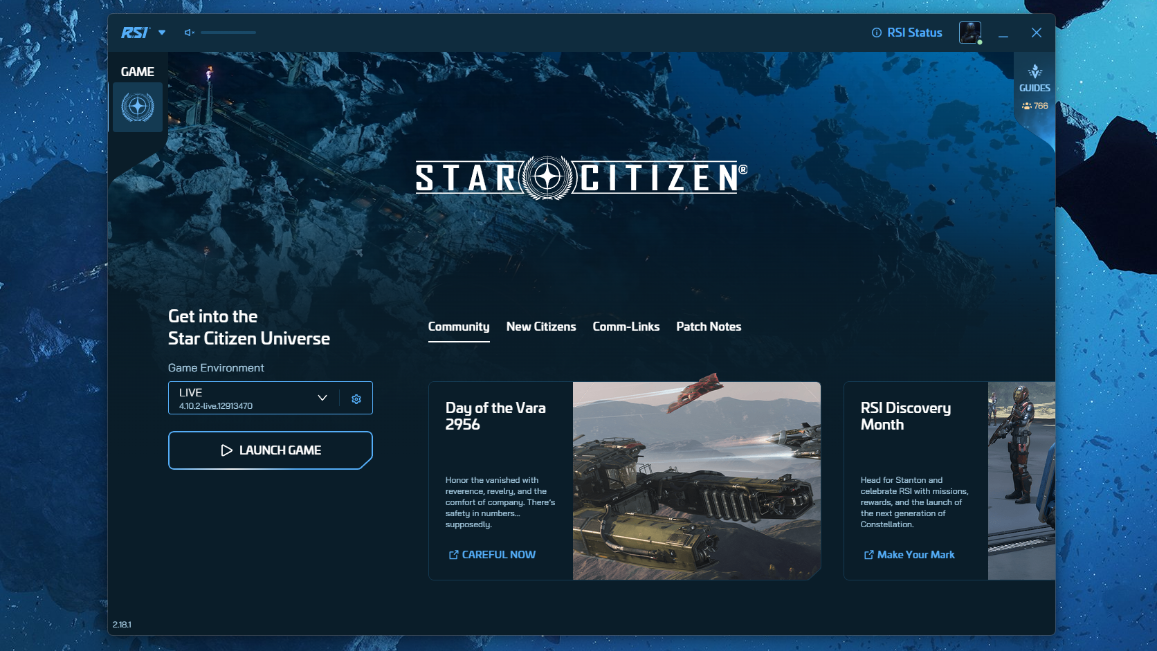 Installer Star Citizen : compte RSI, launcher, espace disque et premier lancement